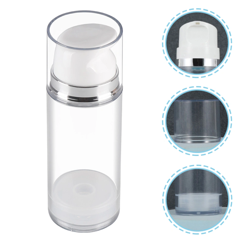 2Pcs Airless Pump Bottle Empty Refillable Airless Vacuum Pump Cream Lotion Bottle Travel Bottles