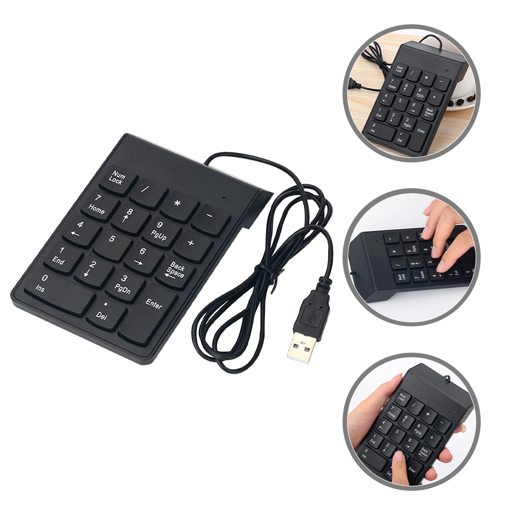 USB Digital Keyboard 18 Key Universal Keyboard Practical Numeric Keypad Simple Number Keyboard for Notebook Computer Laptop