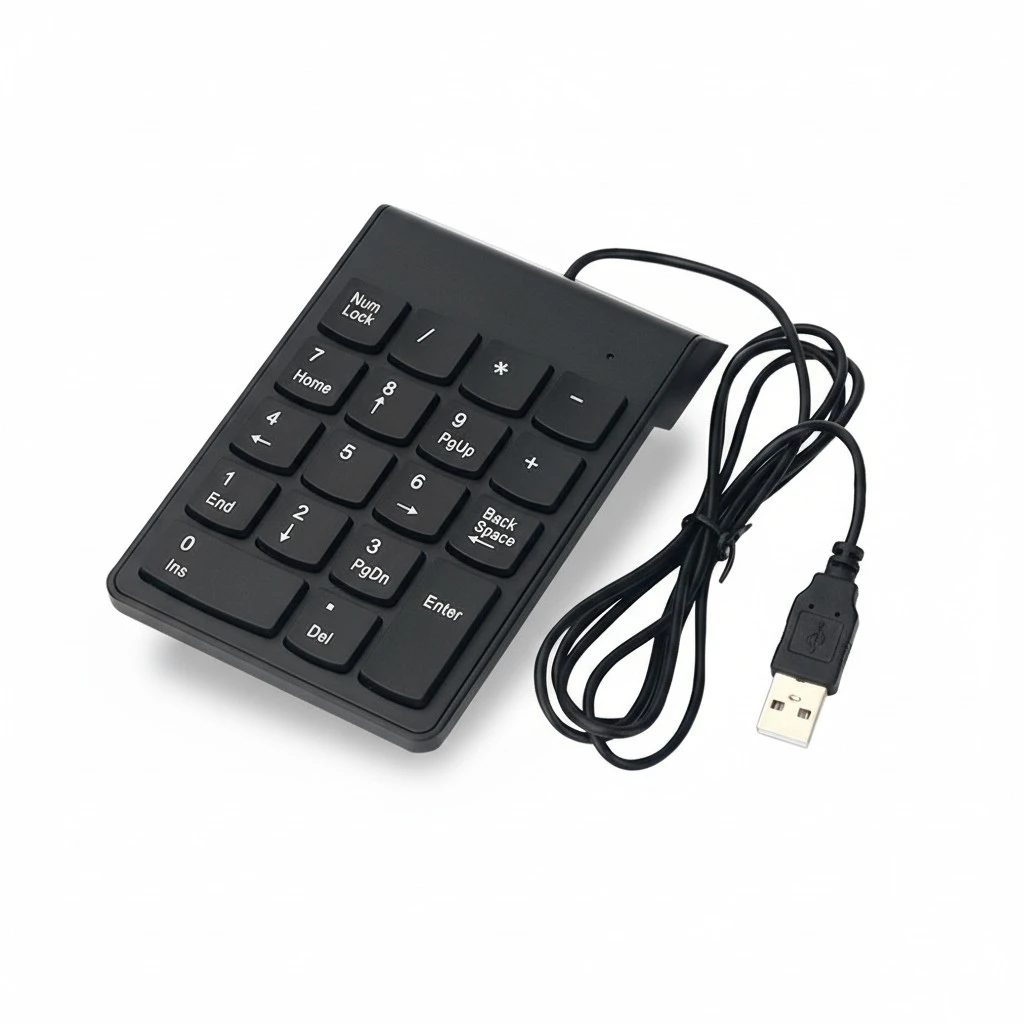 USB Digital Keyboard 18 Key Universal Keyboard Practical Numeric Keypad Simple Number Keyboard for Notebook Computer Laptop
