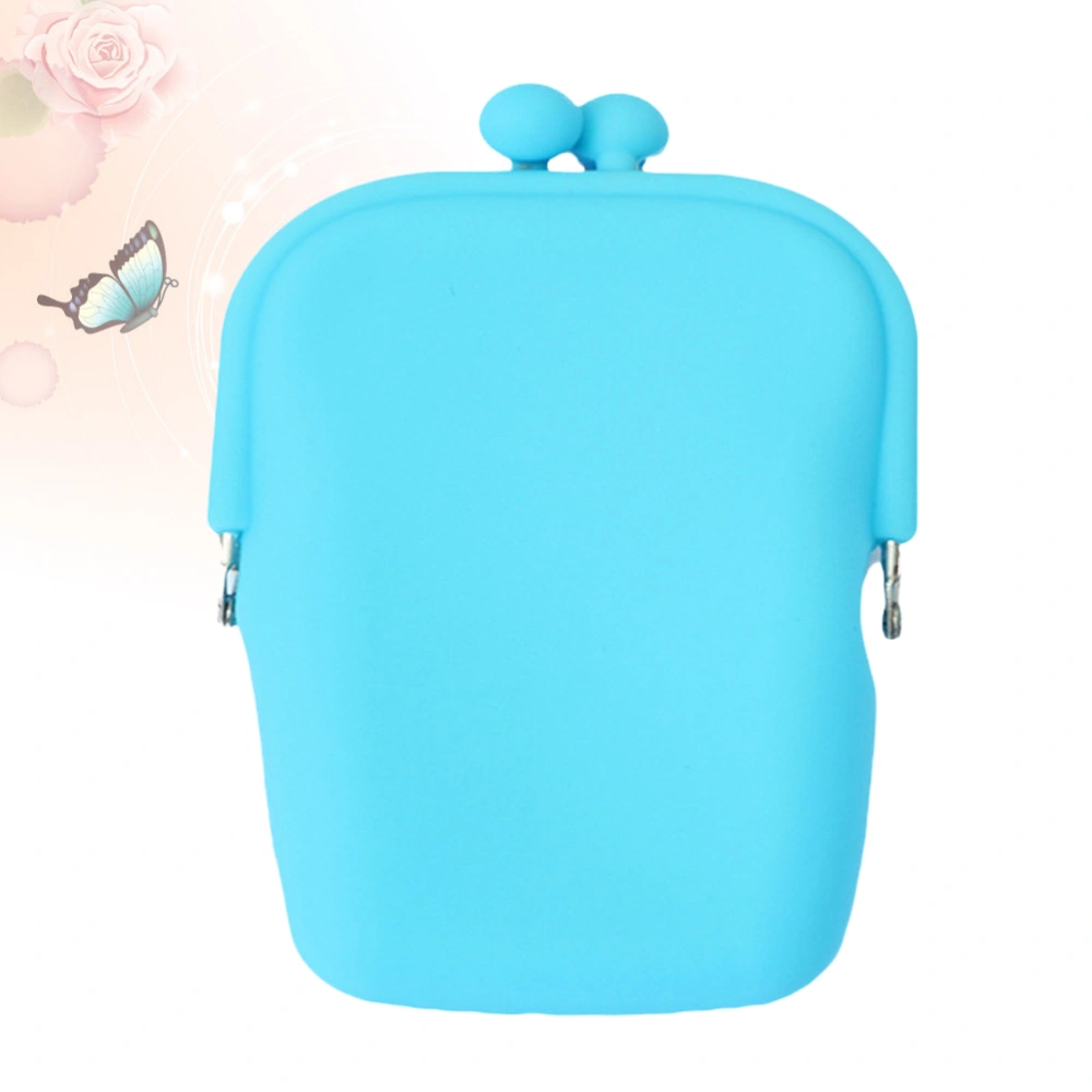 Silicone Cosmetic Bag Jelly Color Can Used For Cellphone Coin Purses Bag(Random Color)