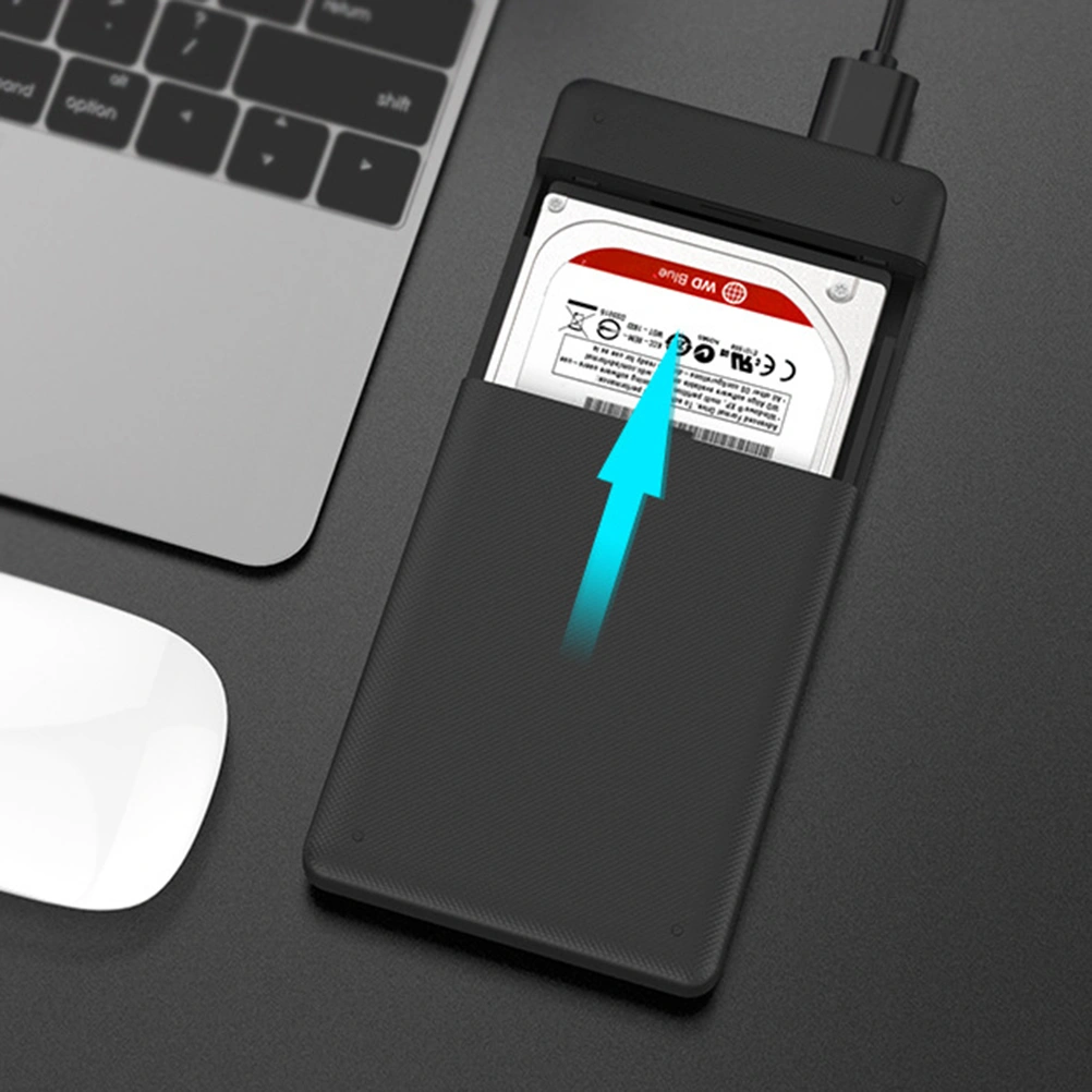 2577U3 USB3.0 Portable Disk Cartridge Miniature Computer Hard-disk Enclosure for Home Office School Black