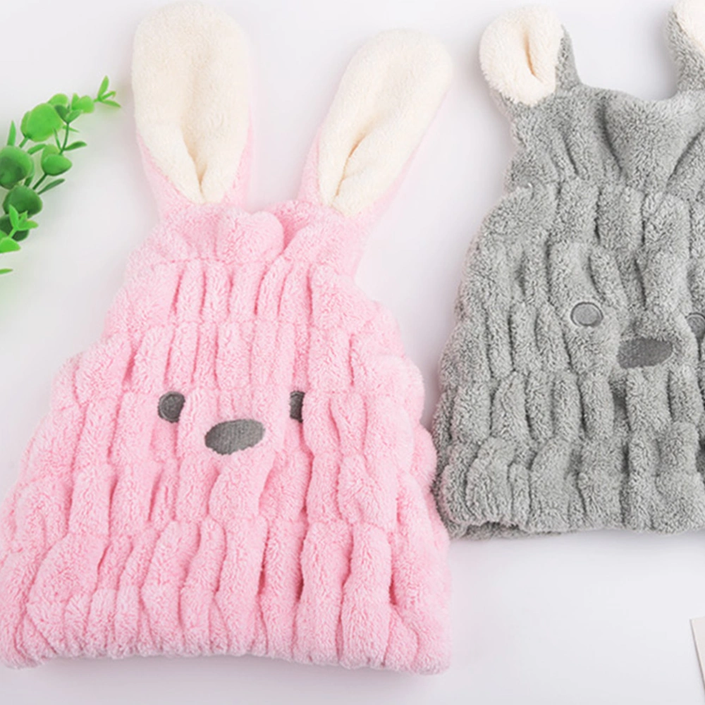 1Pc Rabbit Shaped Hair-drying Practical Hair Water Absorption Quick-drying Hair Wrapped Towel