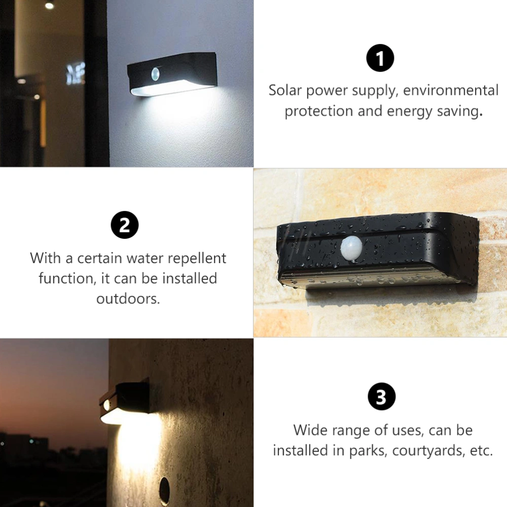 1pc LED Solar Light PIR Sensor Light Outdoor Solar Powered Sunlight Wall Lamp