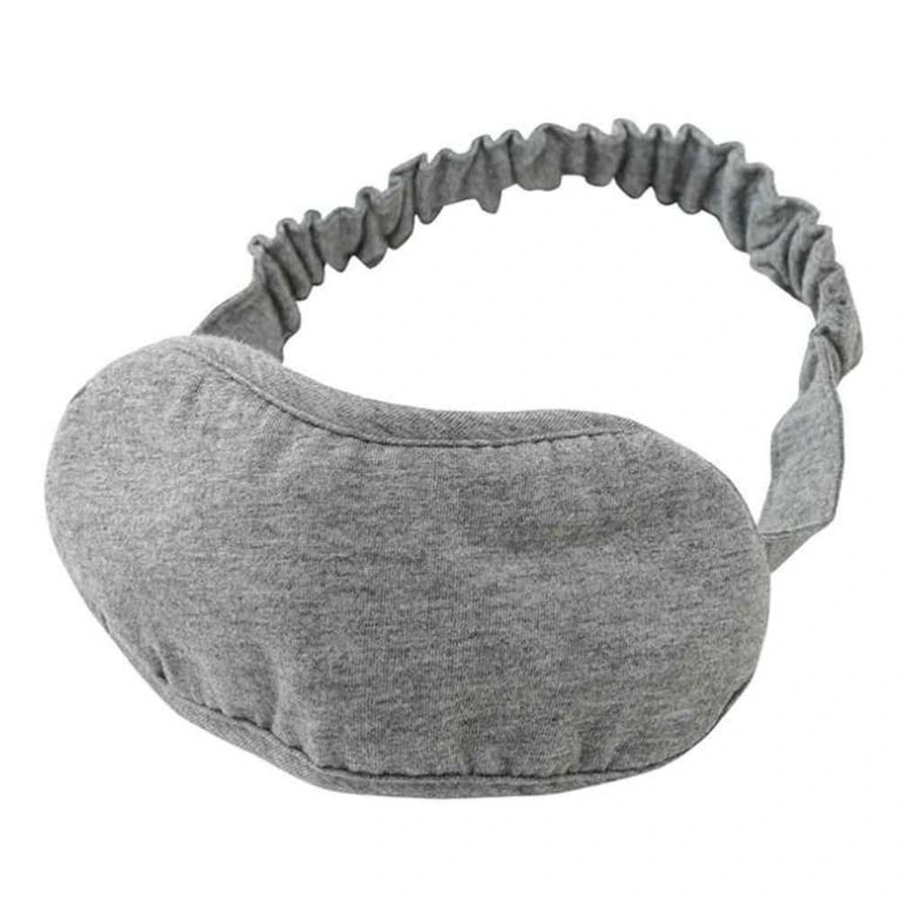 1pc Cotton Eye Mask Eye Shade Nap Cover Thickened Blindfolds Sleeping Rest Eye Patch for Travel Office (Grey)