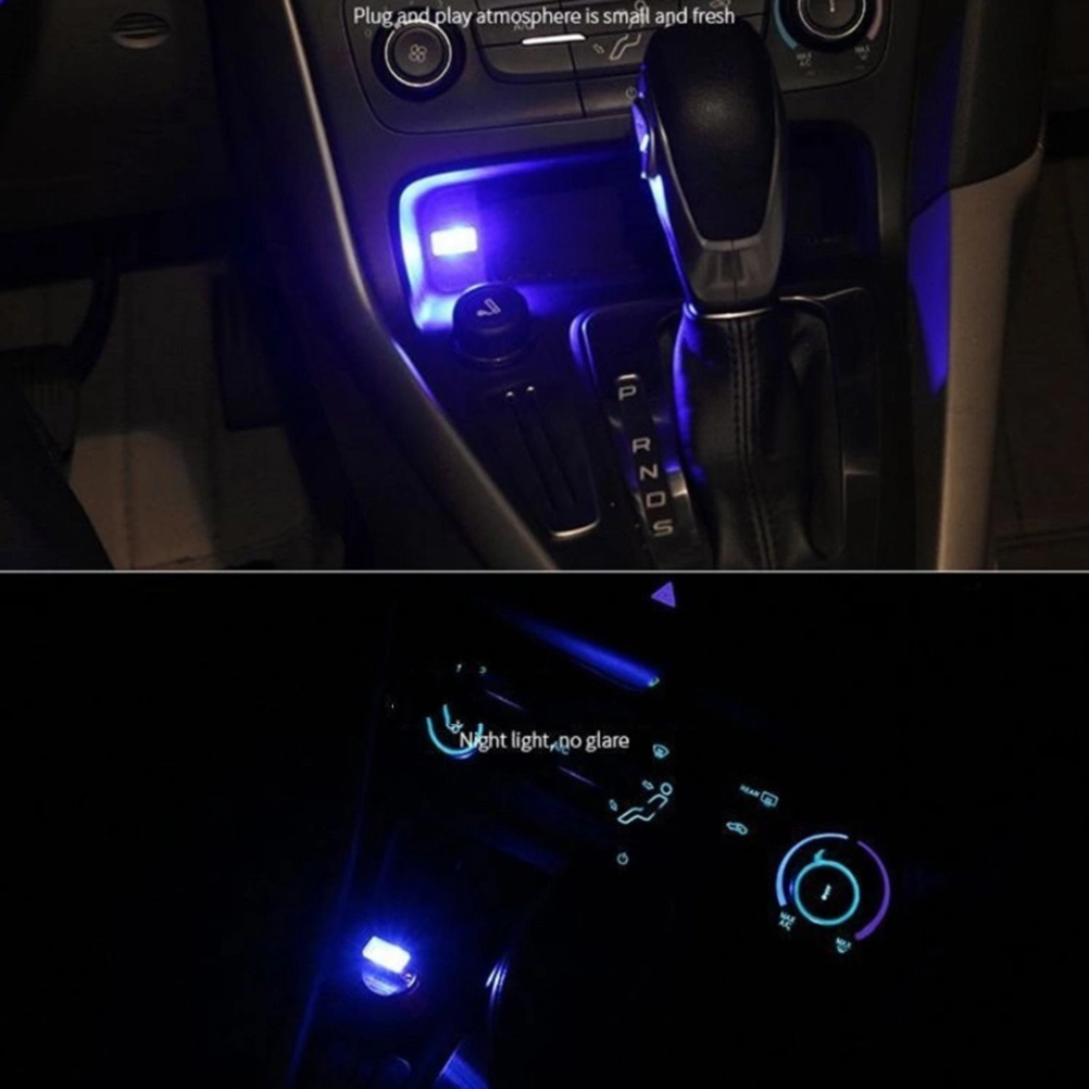 4PCS USB Lighting Interior Lights Atmosphere Light Universal LED Light For Car Vehicle