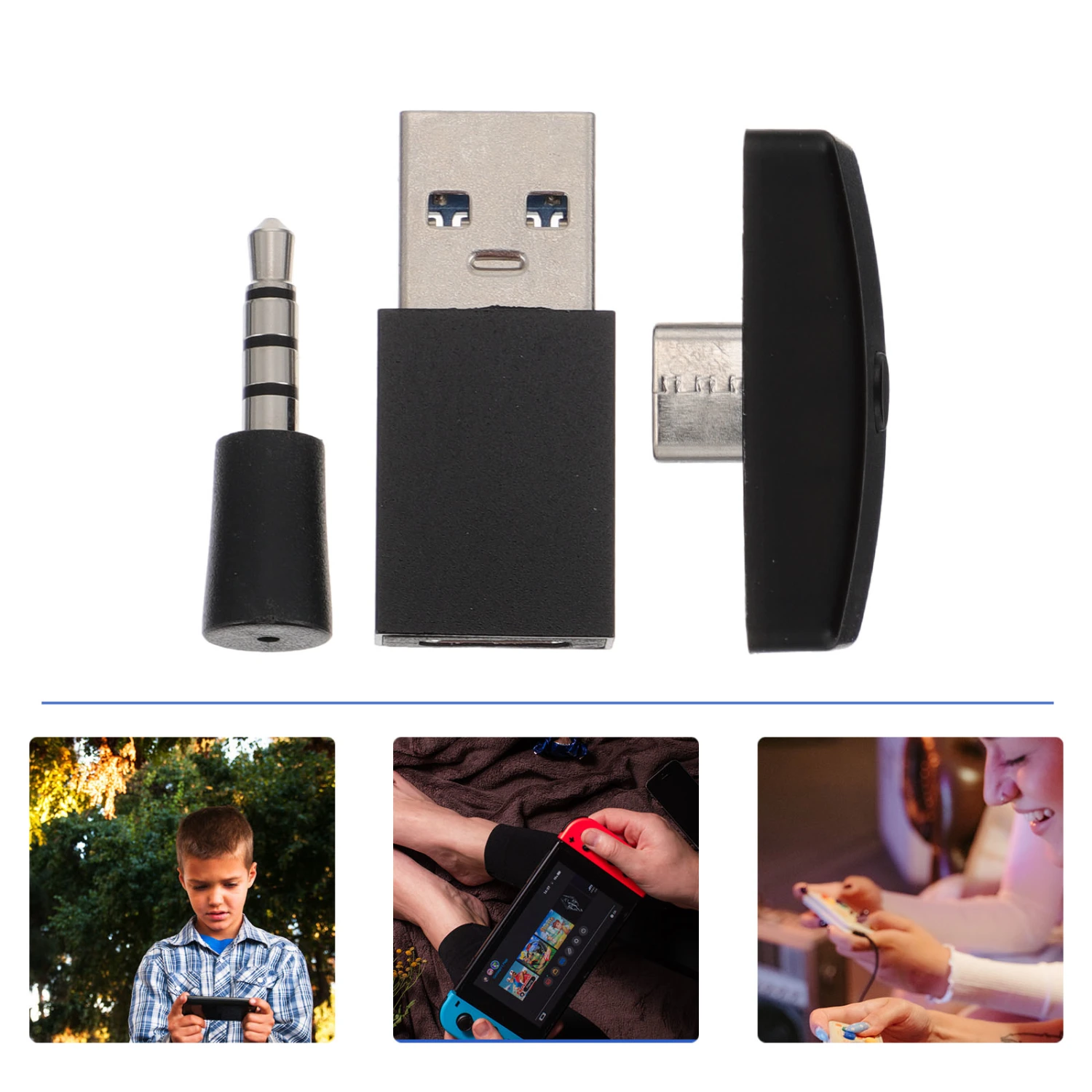 Portable USB-C Wireless Adapter Audio Signal Transmitter for Computer Gamepad