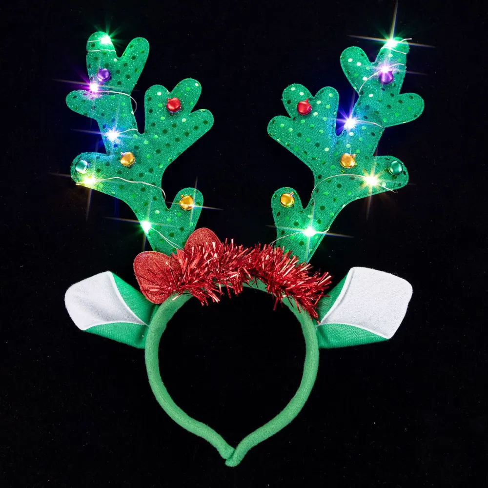 Christmas Headband Led Christmas Headband Deer Antlers Headband Holiday Party Gift