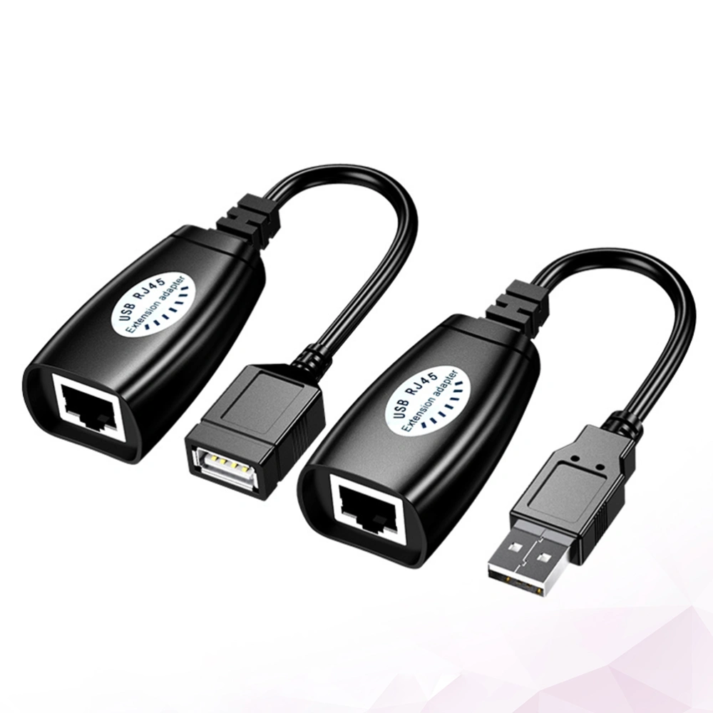 USB Cable Extender USB Extension Adapter Durable Network Line Ethernet Adapter for Home Office Dorm School