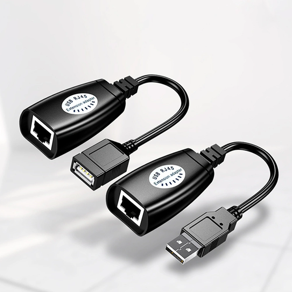 USB Cable Extender USB Extension Adapter Durable Network Line Ethernet Adapter for Home Office Dorm School
