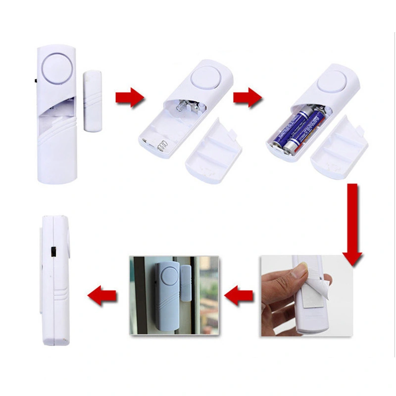 Wireless Home Driveway Motion Sensor Alert Alarm System Door Window Chime Security Motion Sensor Detector( White)