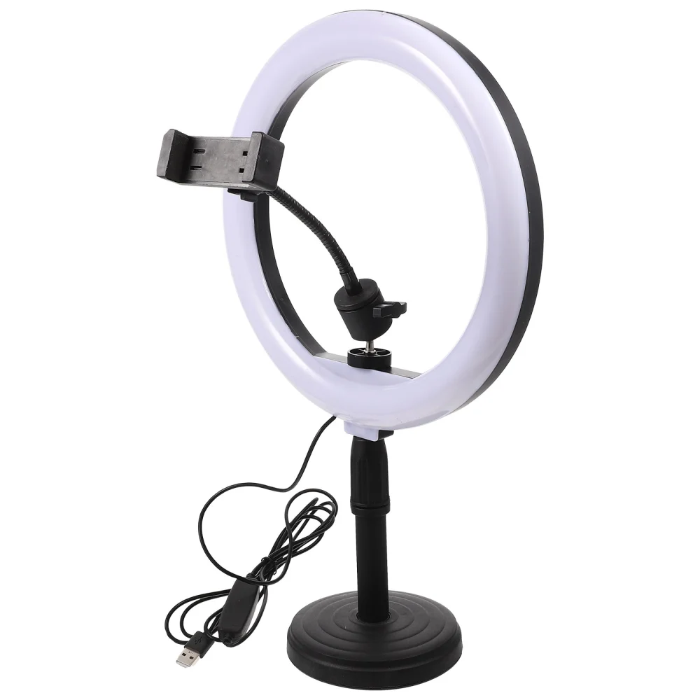 Ring Light with Stand and Phone Holder Desktop Phone Ring Light for Video Recording