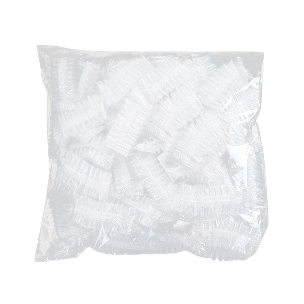 200pcs Disposable Ear Cover Plastic Waterproof Ear Protector Caps Salon Hairdressing Dye Shield Earmuffs