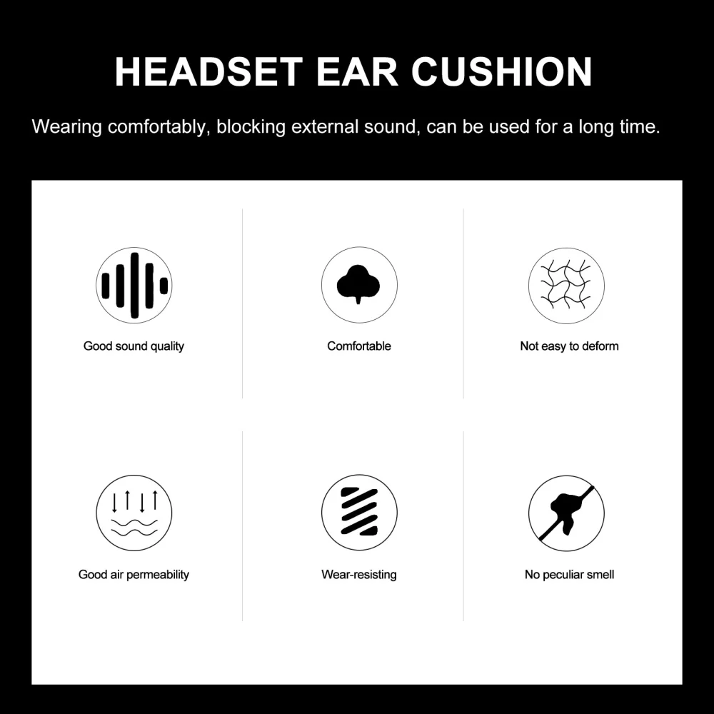 20pcs Earphone Earpads Universal Elastic Headset Replacement Ear Pads