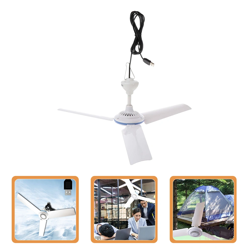 Portable Ceiling Fan Hanging Fan USB Electric Fan for Home Dormitory Camping Tents