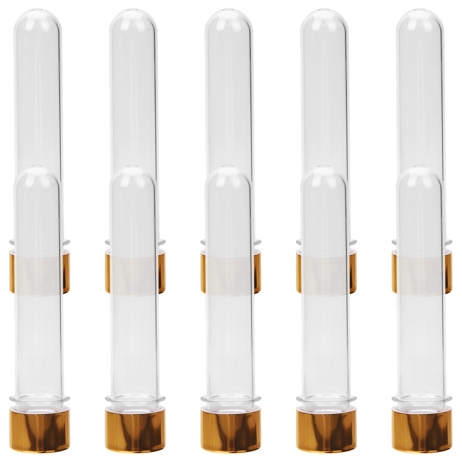 10pcs Small Test Tubes Cosmetics Vials Sample Test Tubes Liquids Storage Vials(40ml)