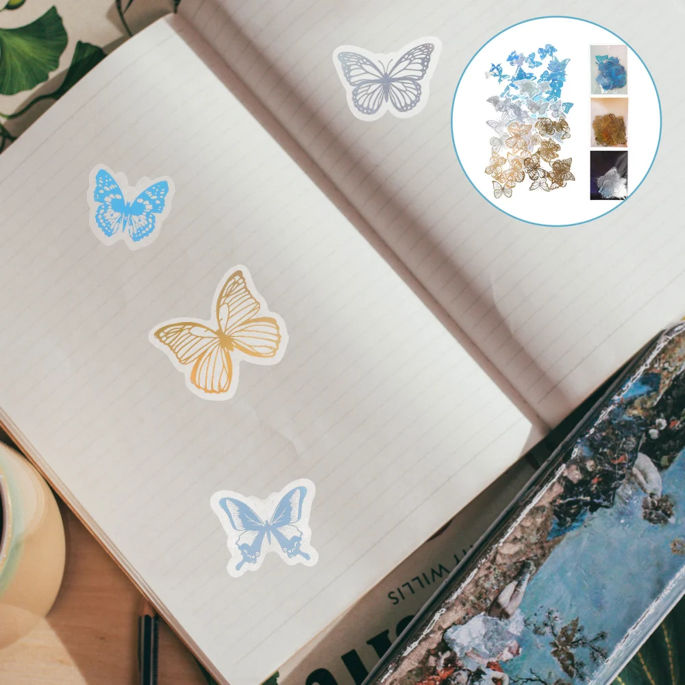 90pcs Butterfly Shape Scrapbooking Stickers Scrapbooking Decals Diary Stickers