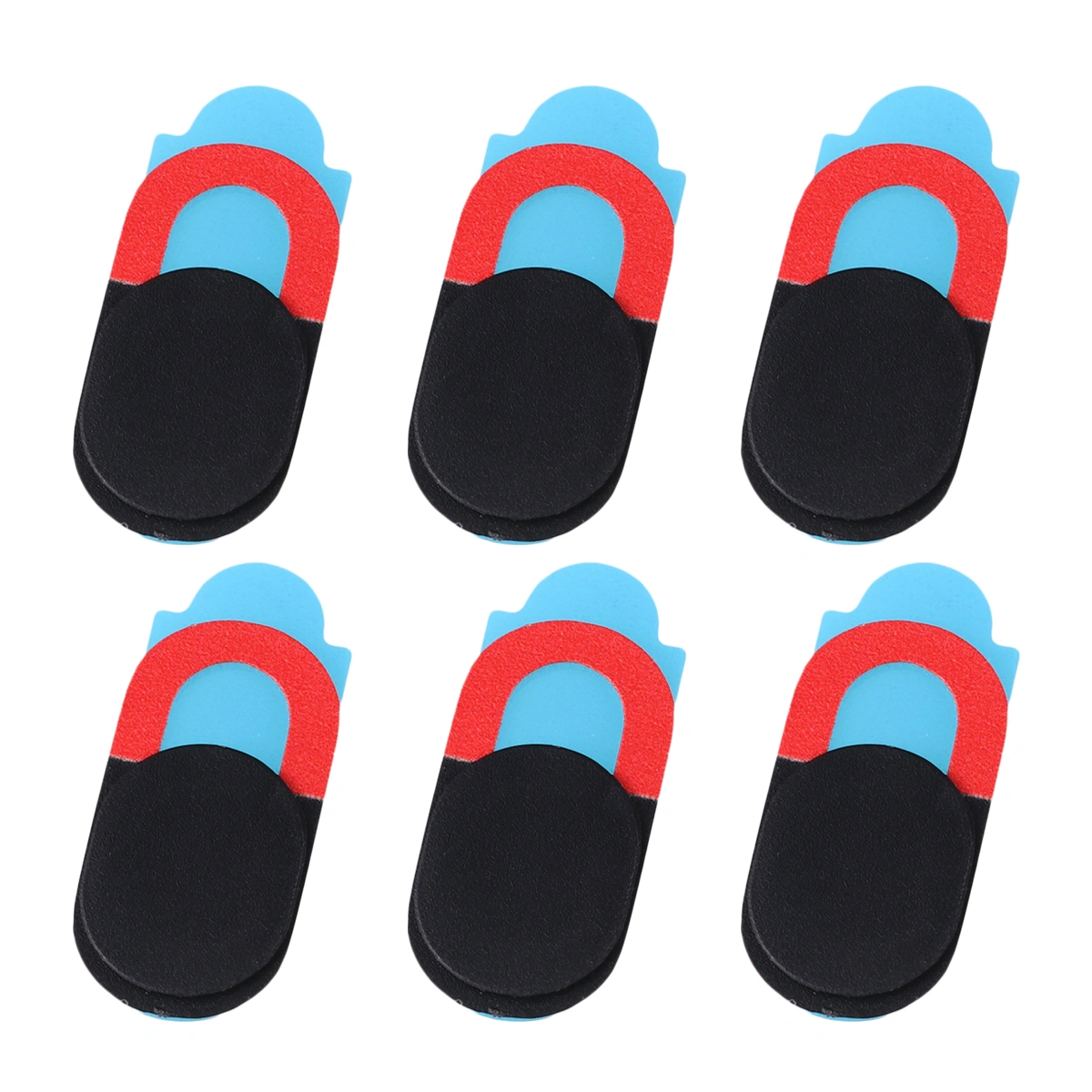 6PCS Oval Webcam Privacy Camera Slider Protect Cover Shutter Sticker for Laptop Tablet Phone Shutter Sticker (Black)