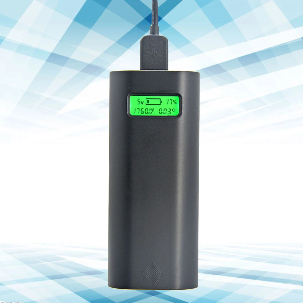 DIY Battery Power Bank Shell Box Portable 2x18650 External Battery Power Bank Case with LCD Display (No Battery)