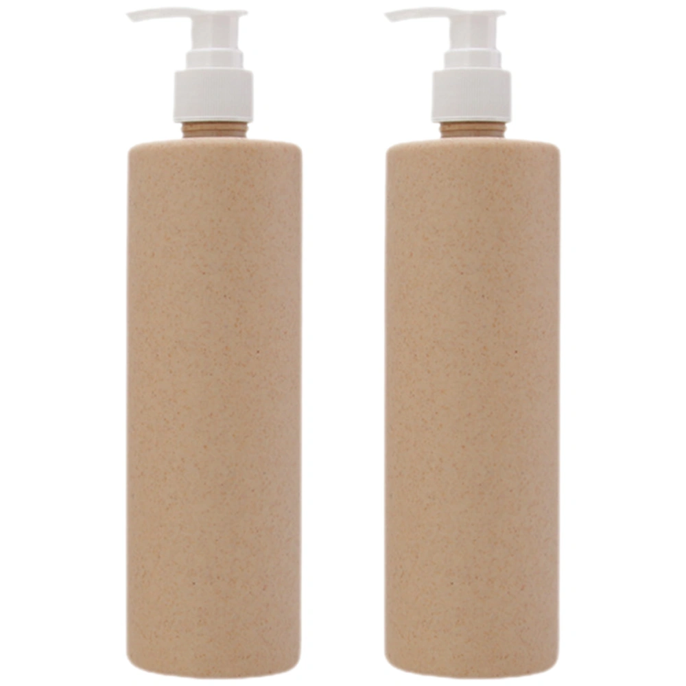 2pcs Pump Bottles Refillable Travel Bottles Empty Bottle Container for Lotion Shampoo(250ml)