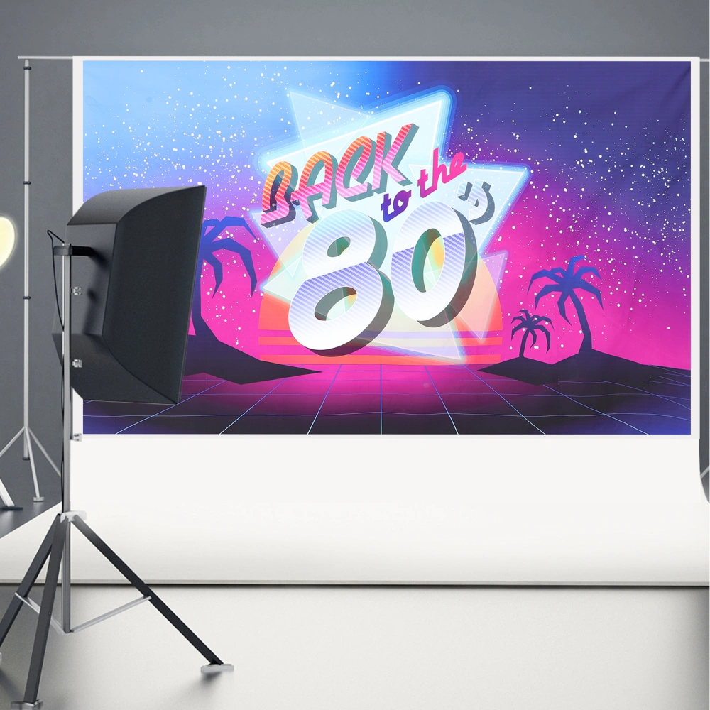 Disco Party Backdrop Decoration 80's Party Background Decorations Back to The 80's Banner