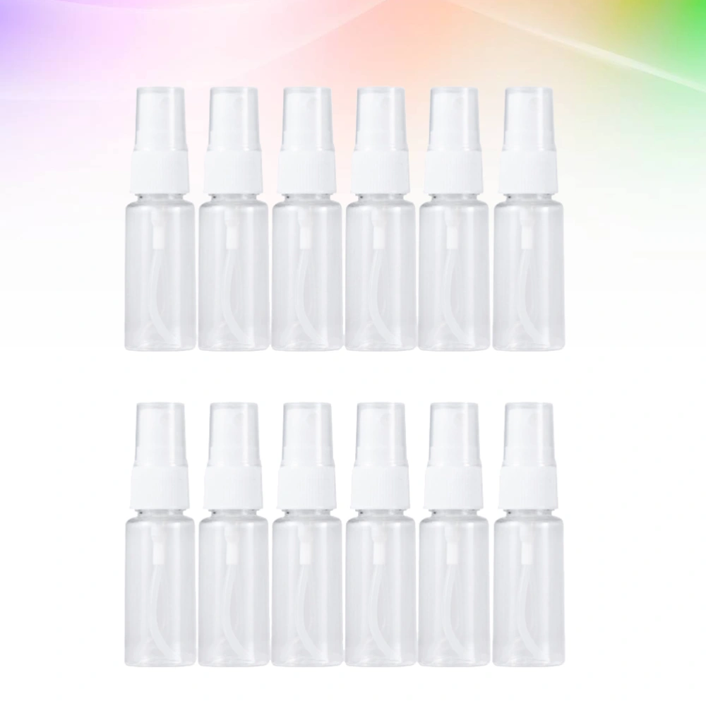 12pcs Empty Spray Bottles Mini Plastic Sprayer Portable Makeup Sprayers Alcohol Subpackaging Containers 50ml