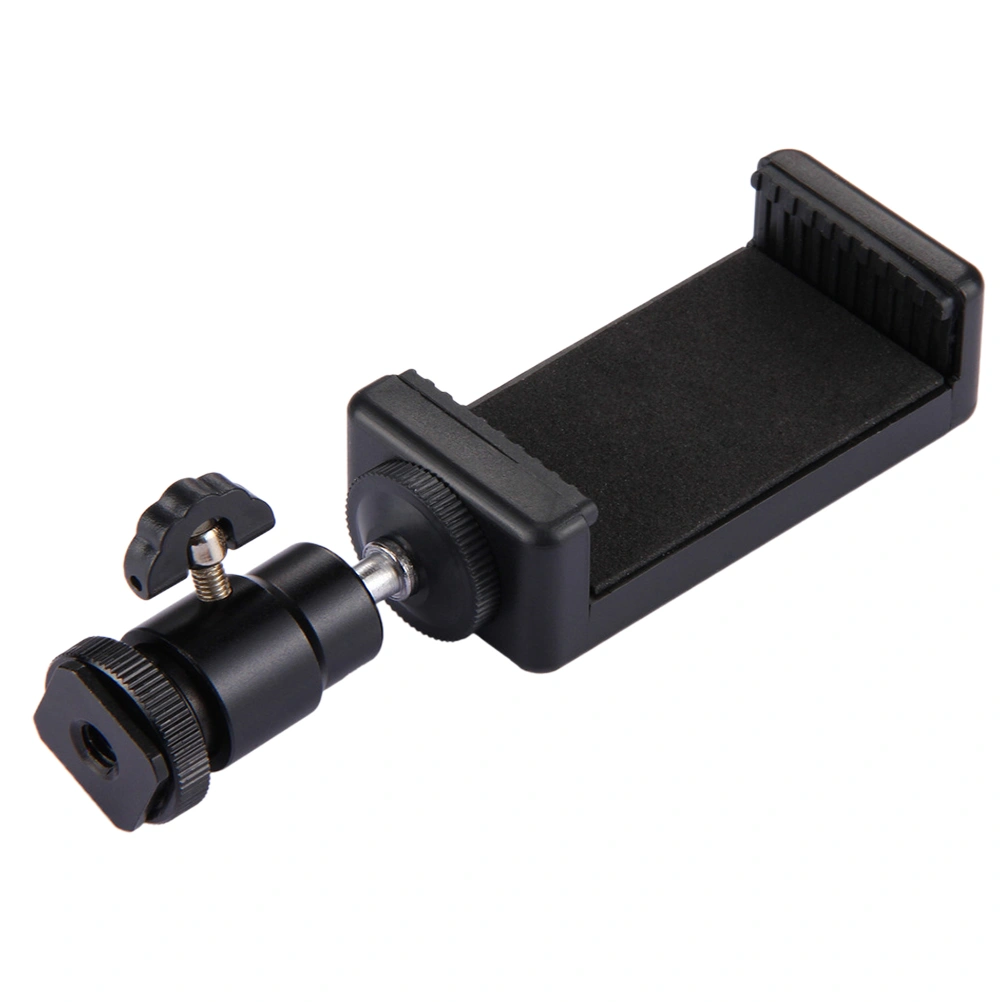 1PC Mobile Phone Clip Holder Universal 360 Degree Ball Head Hot Shoe Adapter Mount Tripod Stand Clamp