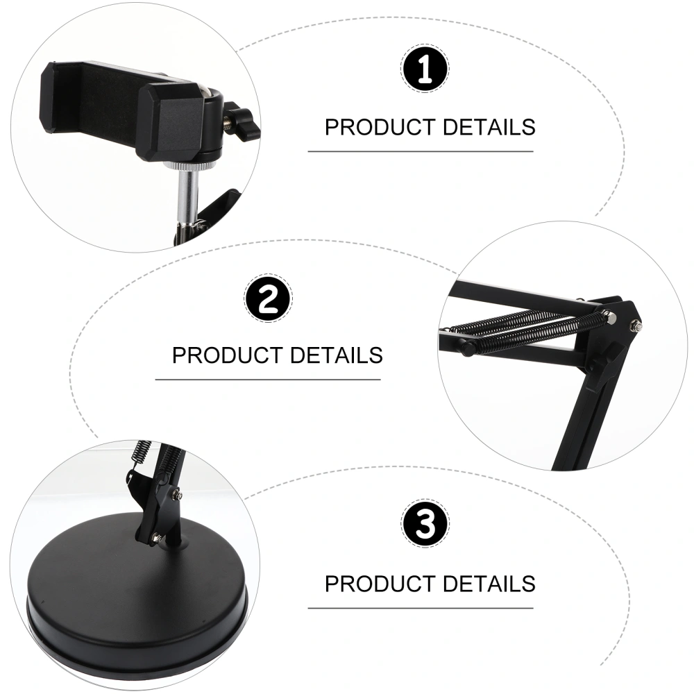 1 Set Camera Stand Iron Suspension Arm Video Recorder Bracket Phone Clip