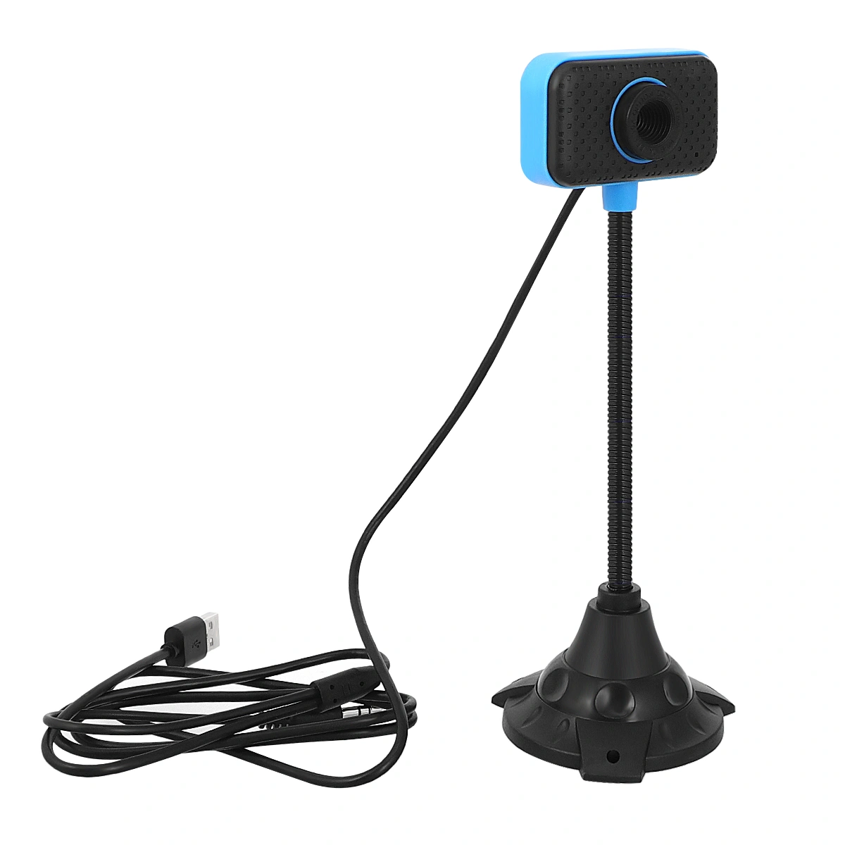 USB 0.3MP Webcam Driver Free Web Camera Flexible Web Cam with Microphone for Computer Laptop Notebook for Netmeeting Net Course Live Broadcast (Blue)