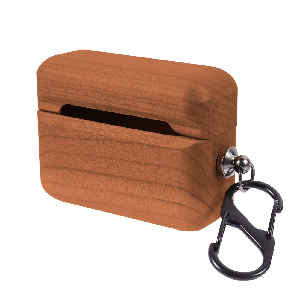 1pc Earphone Storage Box Wooden Cover Compatible with Apple Airpods Pro