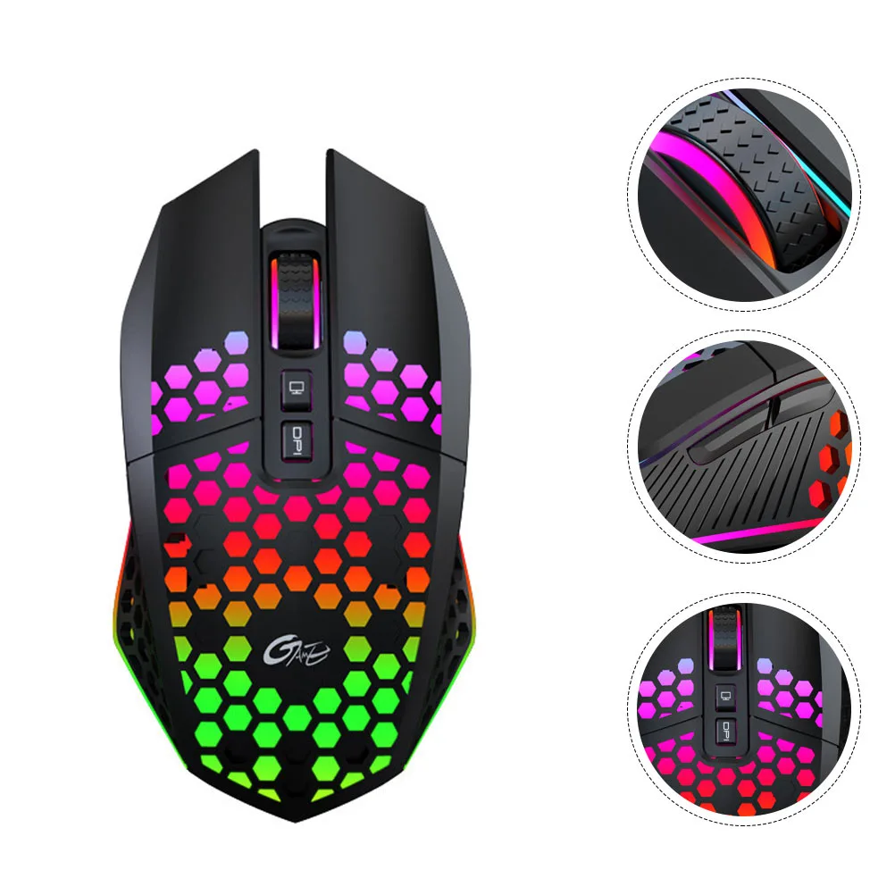 1pc Home Wireless Mouse Game Mouse Adjustable DPI Computer Mouse RGB Mouse