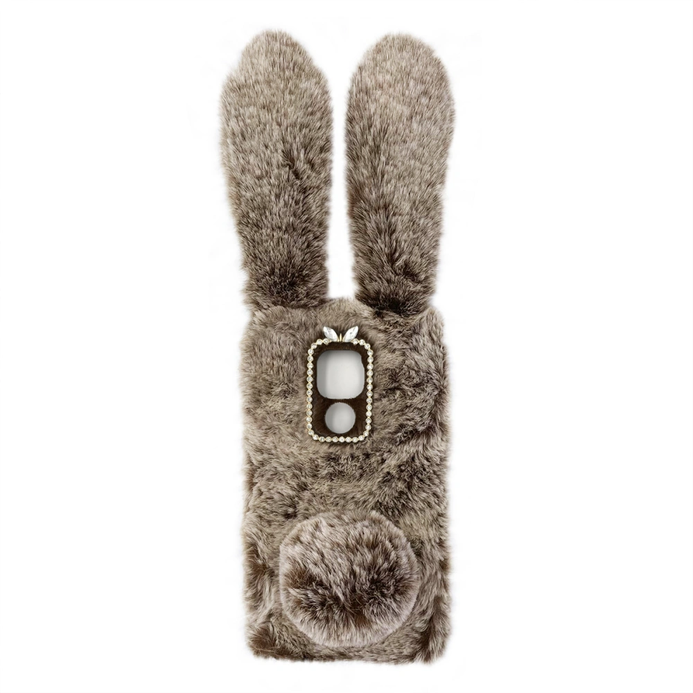 Lovely Bunny Phone Cover Plush Phone Protective Case Compatible for Moto G Play