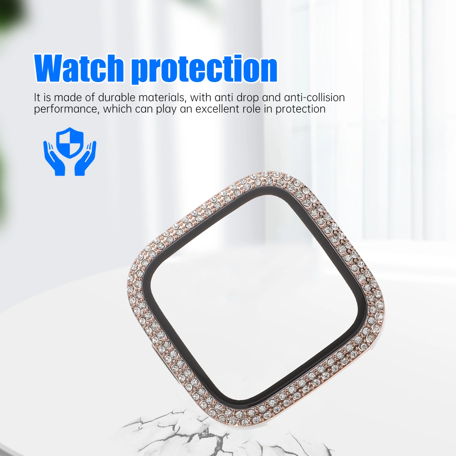 Fashion Watch Screen Protector Watch Bling Hard PC Frame Compatible with Versa2