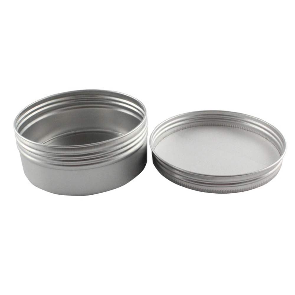 250ml Aluminium Specimen Box with Thread Travel Bottles Cosmetic Container Empty Cream Jar Pot with Lid for Makeup Pomade