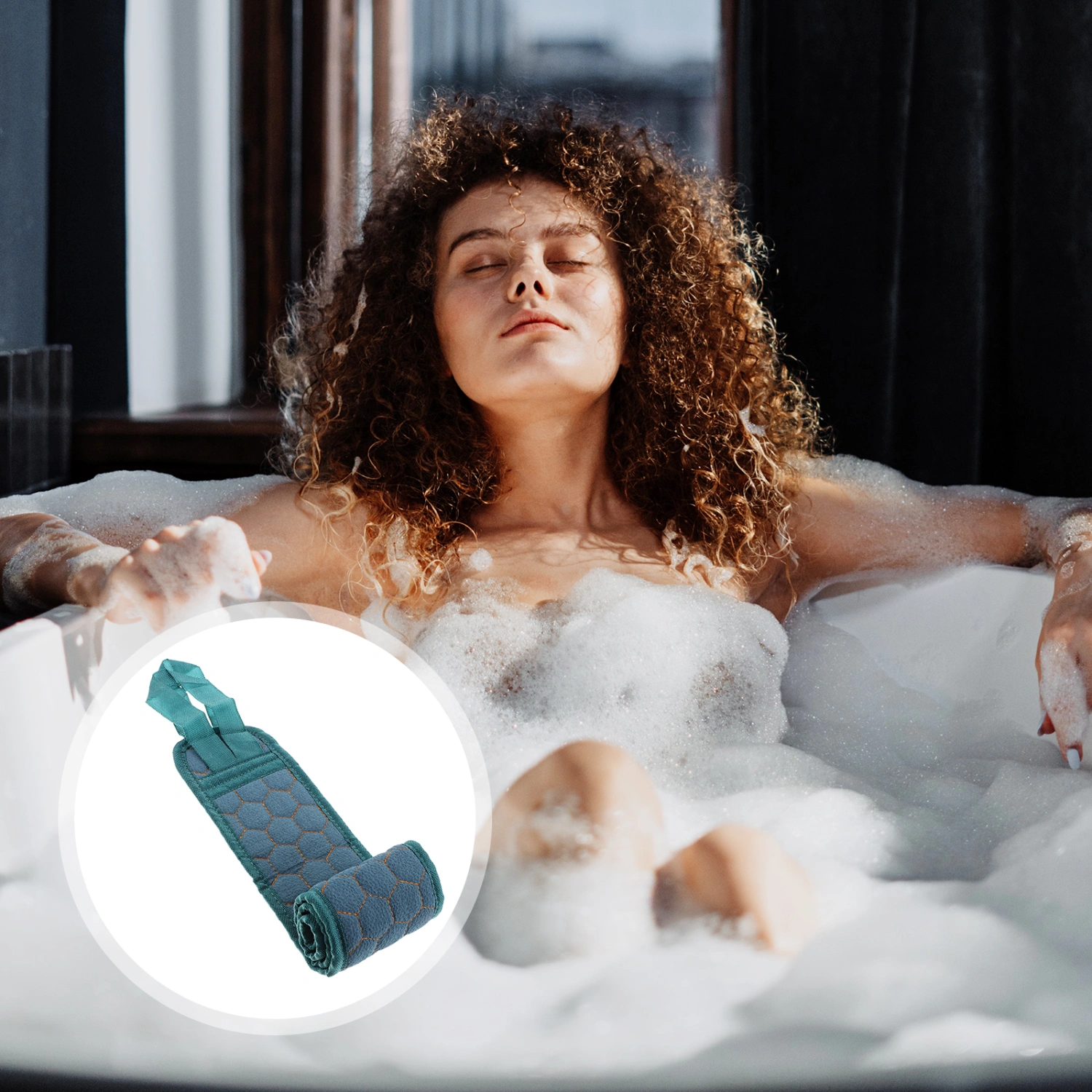 Bathroom Showering Towel Portable Bath Cloth Double-sided Exfoliating Back Scrubber