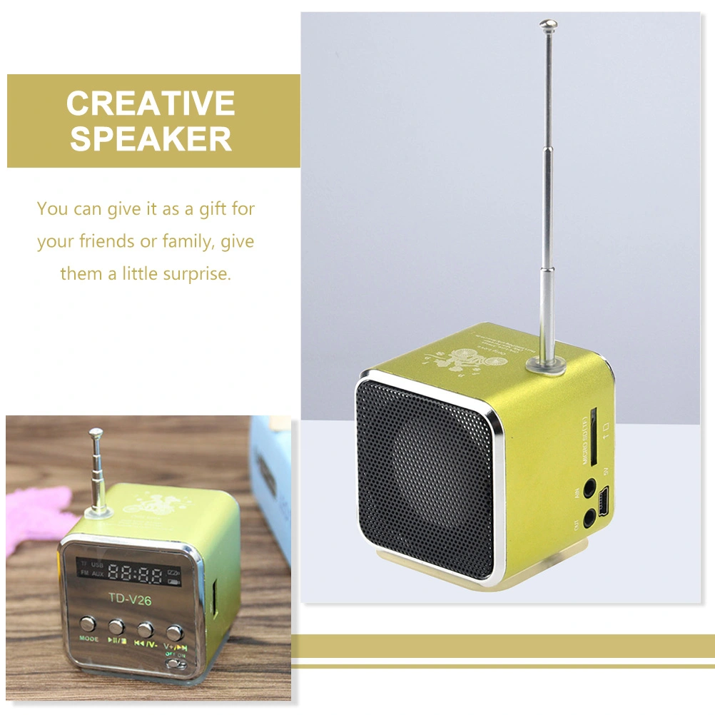 1 Set Portable Retro Radio Speaker Portable Speaker Wireless Speaker for Home Outdoor