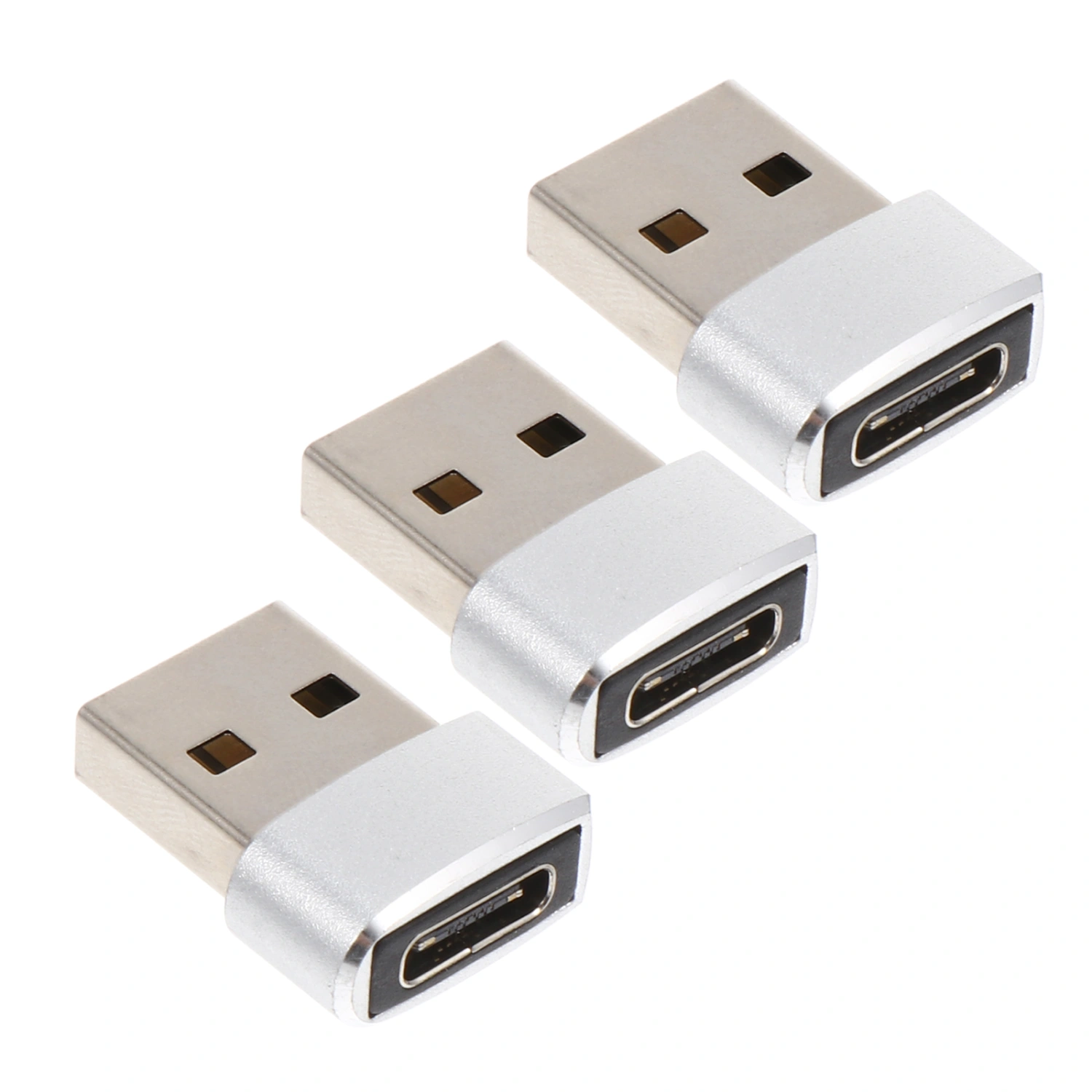 3pcs USB to Type-C Adapter Type-C to USB 2.0 Converter Charging Adapter