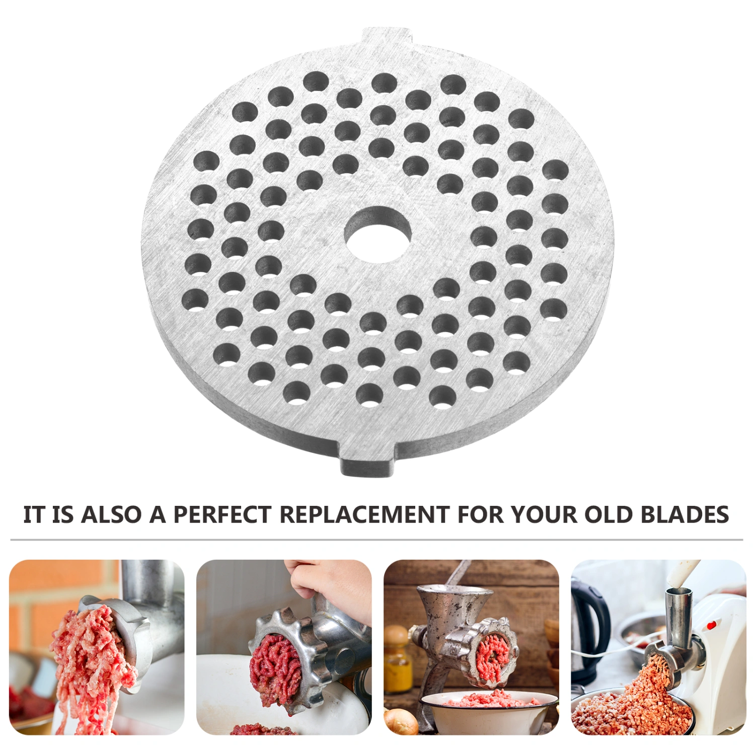 Meat Grinder Cutter Stainless Steel Meat Grinder Plate Disc Cutter(3 Holes)