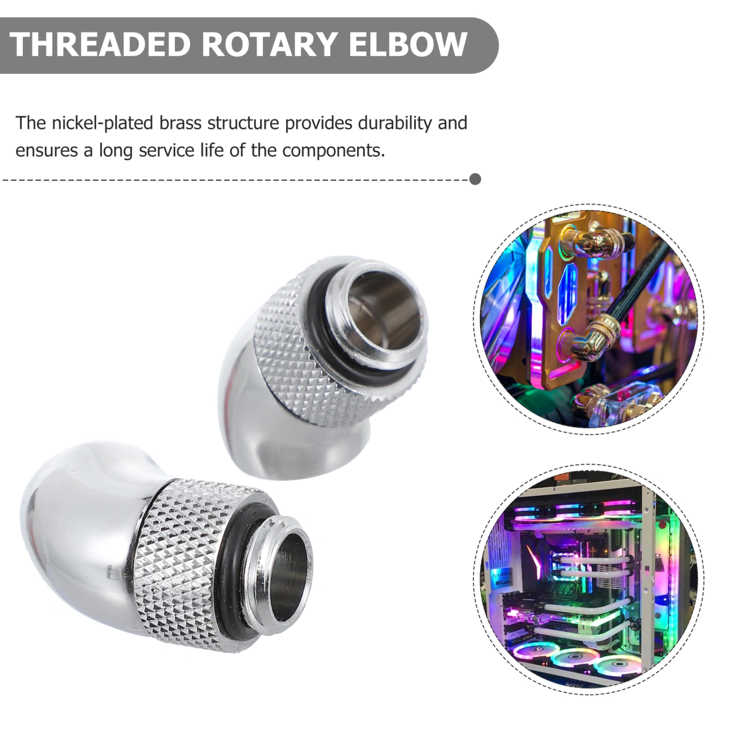 2PCS Fitting for Computer Water Cooling Computer Liquid Cooling System Supply