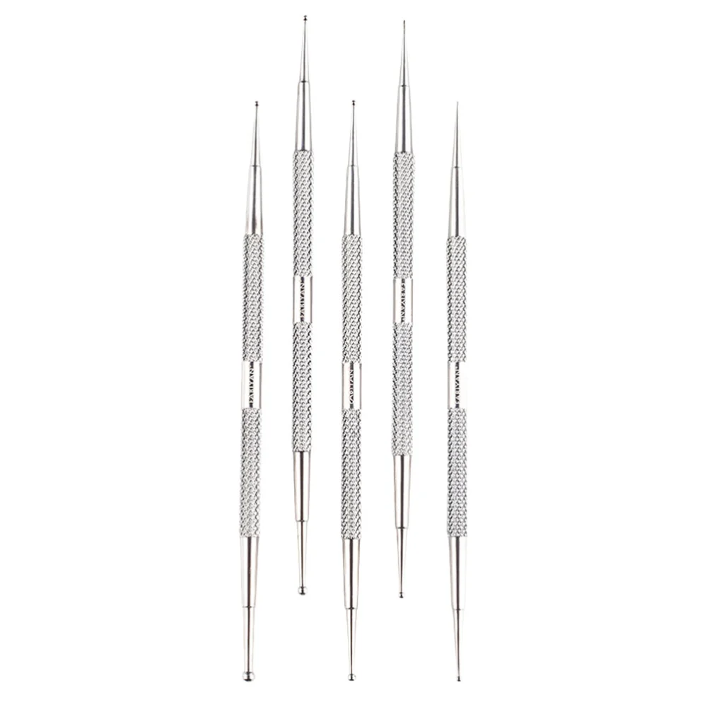 5pcs Manicure Diamond Drill Tools Nail Art Tools Dual-head Point Drill Pens