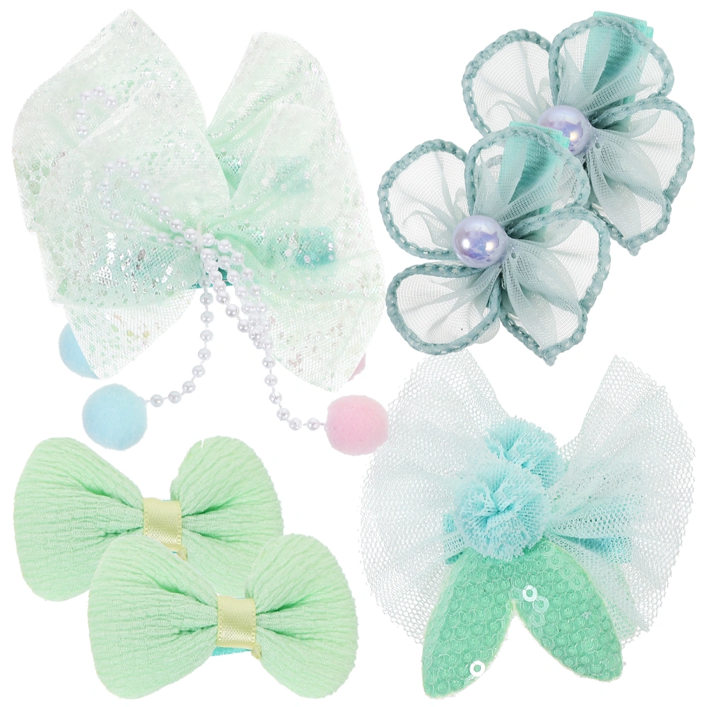 8 pcs Lovely Hair Clips Cute Hair Barrettes Kid Hair Bow Clips Flower Hair Clips for Children