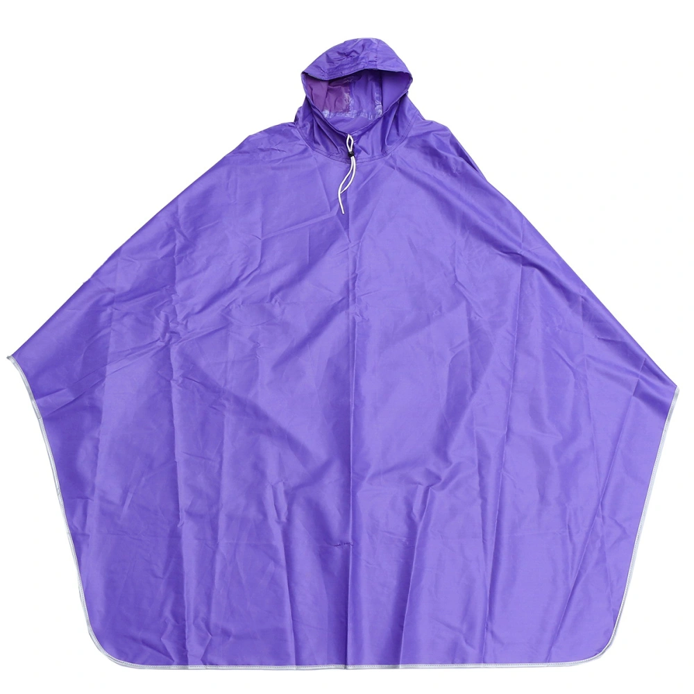 Outdoor Riding Raincoat Electrocar Rain Cape Adults Poncho Double Brim Rainwear Purple