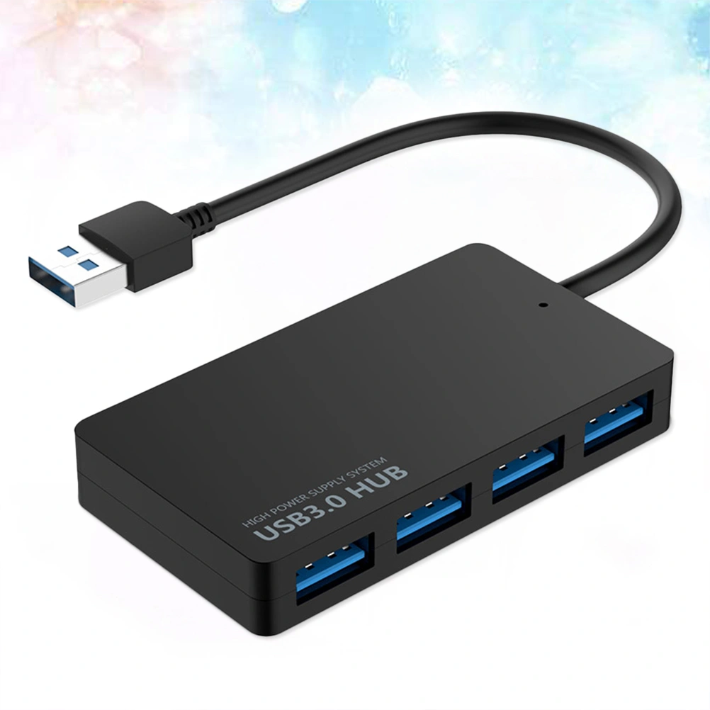 Portable High USB 3.0 Data Expansion Hub Multipurpose USB Splitter for Windows Linux Laptop PC Computer (Black)
