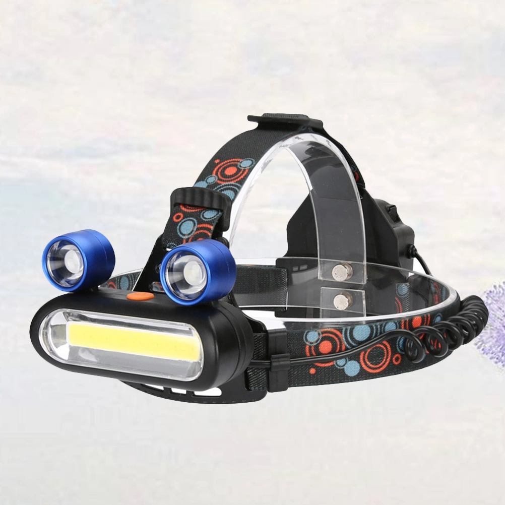 Frogeye COB LED Headlight Headlamp Head Lamp Flashlight USB Rechargeable Torch Camping Hiking Night Fishing Light (Black)