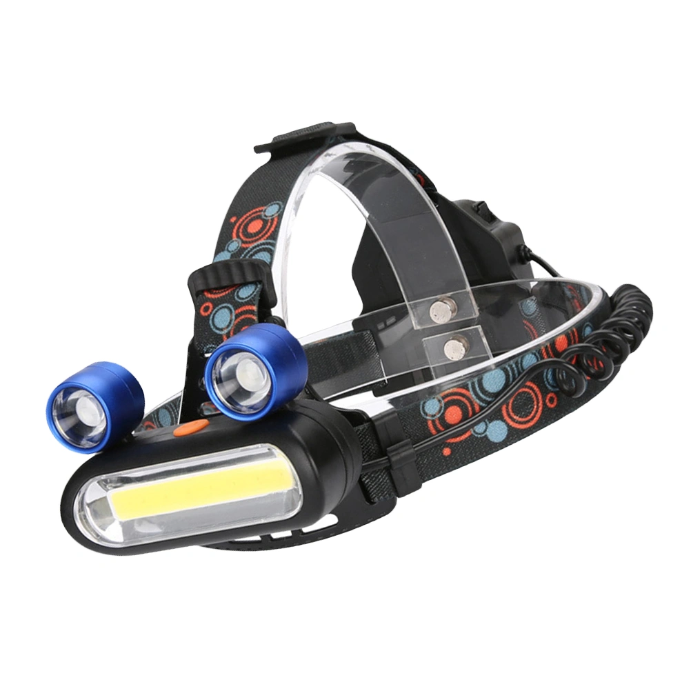 Frogeye COB LED Headlight Headlamp Head Lamp Flashlight USB Rechargeable Torch Camping Hiking Night Fishing Light (Black)