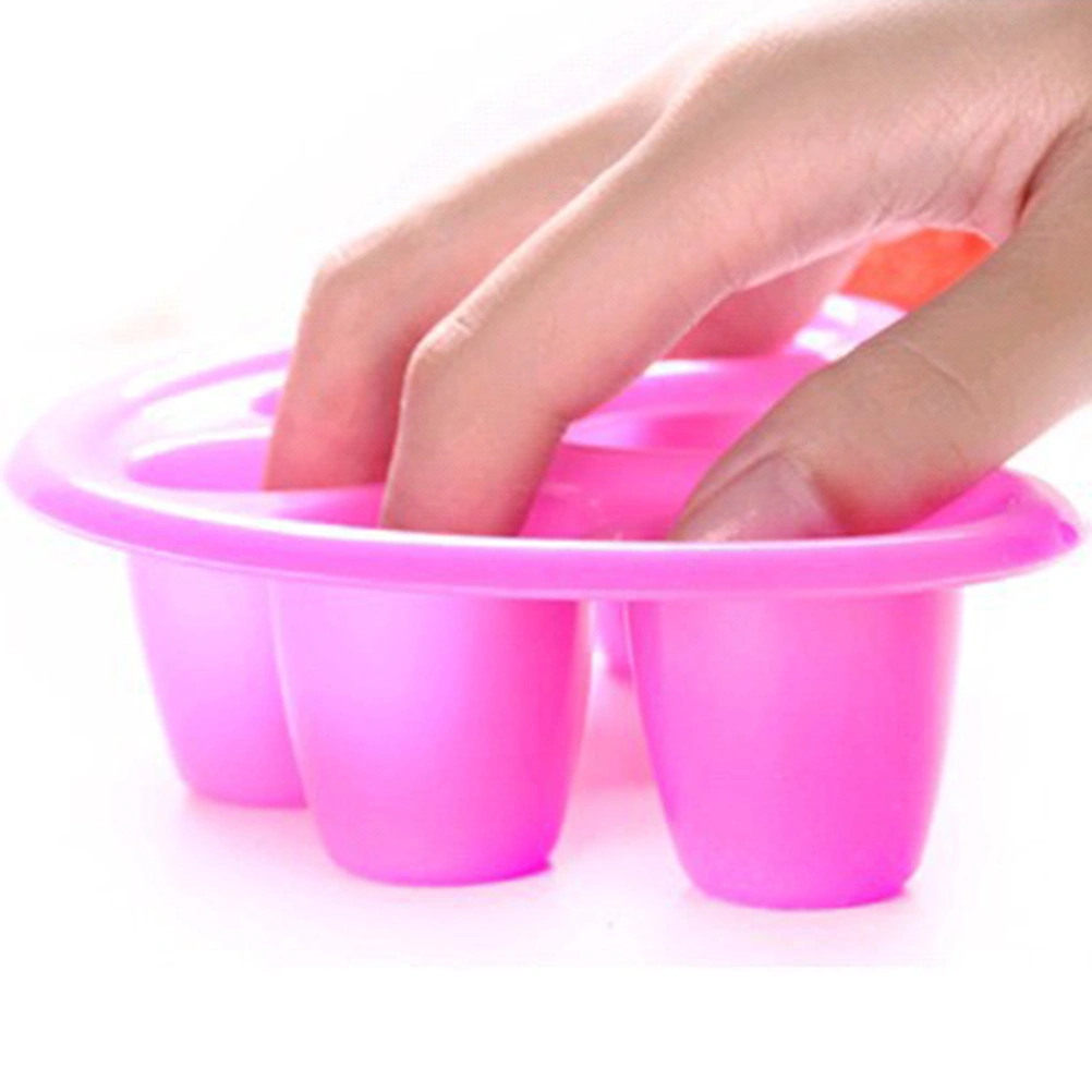 2pcs Nail Art Manicure Care Soak Bowl Tray Polish Remover (Random Color)