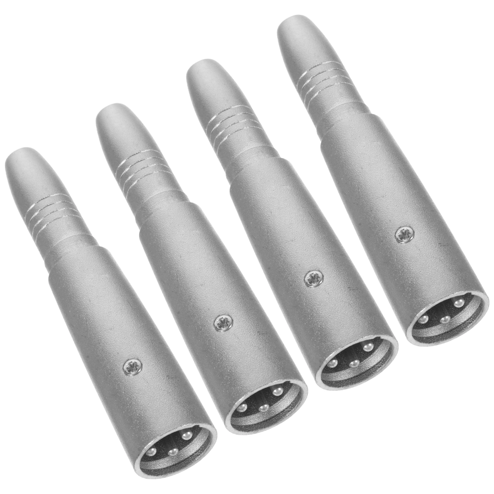 4pcs XLR To 1/4 Adapter XLR Male To 1/4 Female Connector Audio Adapter Socket