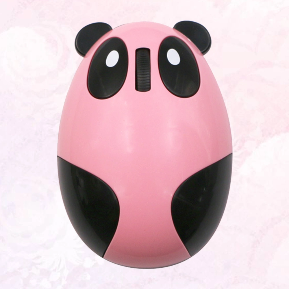 1Pc Rechargeable Wireless Cartoon Panda Mouse for PC Cursor Controlling (Pink)