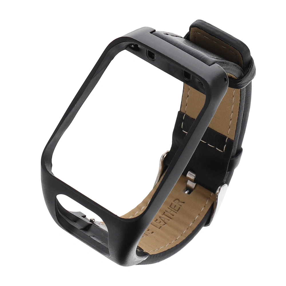 Replacement Leather Watch Band Compatible with Tomtom Runner 3 and Adventurer