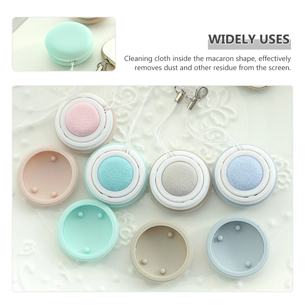 4pcs Phone Screen Cleaner Macaron Shape Wiper Screen Cleaner Cleaning Cloth