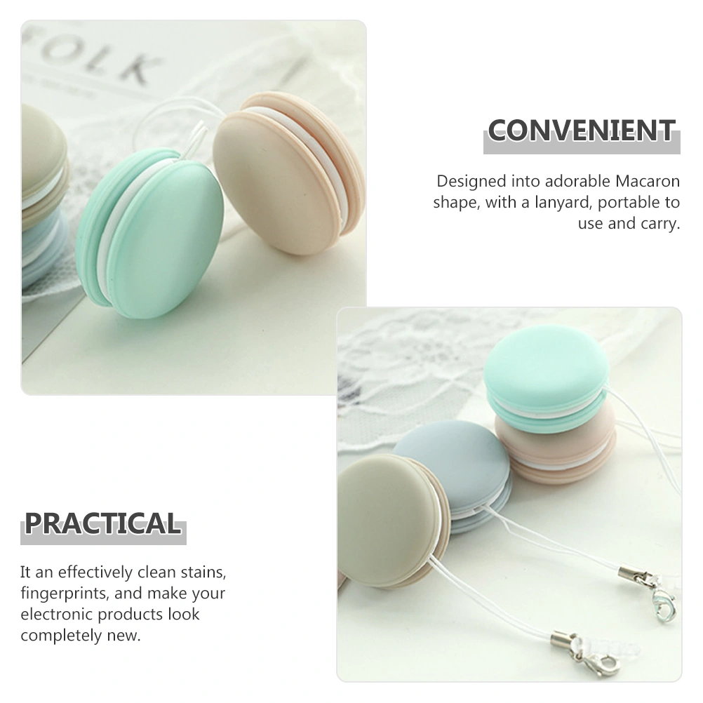 4pcs Phone Screen Cleaner Macaron Shape Wiper Screen Cleaner Cleaning Cloth